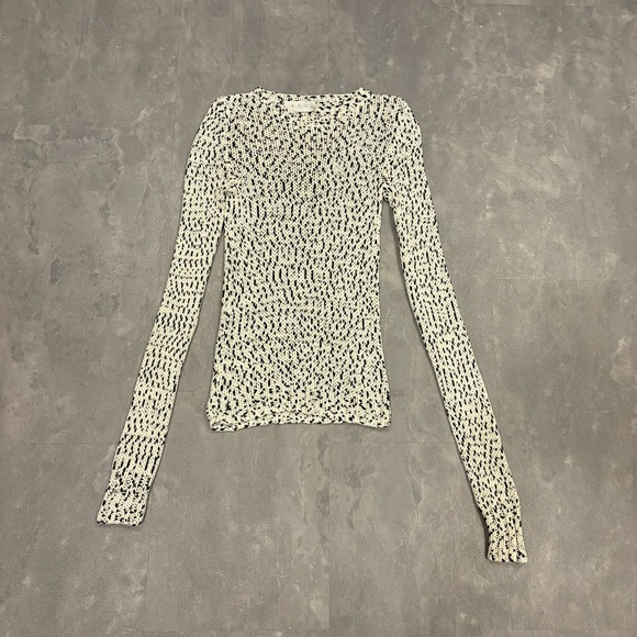 A.L.C. Tops - ALC Crochet Long Sleeve Top Silk Cashmere Size‎ Medium